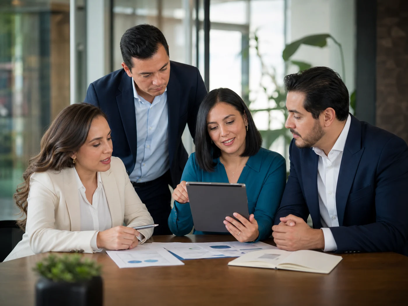 Equipo de profesionales latinoamericanos de AFIRMA colaborando en una asesoría